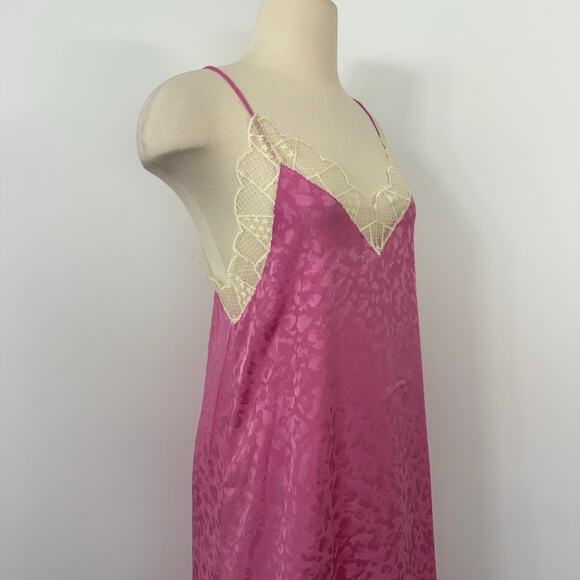 Zadig and Voltaire Risty Silk Slip Midi Dress in Pink with Lace Trim S - Picture 4 of 11